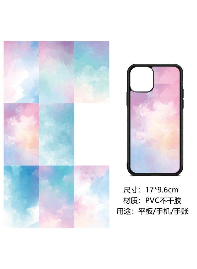 [collection] 8 Mobile Phone Back Card Backing Stickers Sticky Waterproof Hand Account Material Drop Glue Sticker Decorative Stickers