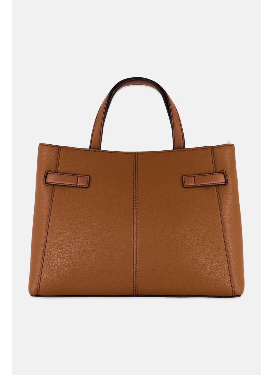Michael Kors Women Brand Logo Satchel Bag 22 H x 10,5 W x 31 L cm, Tan  - Image 3