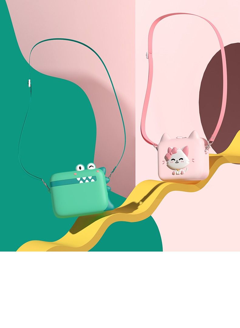 GULFLINK Kids Bags Children Shoulder Bags Girls Purse for Toys Cameras Children's Birthday Gift Pink - Image 4