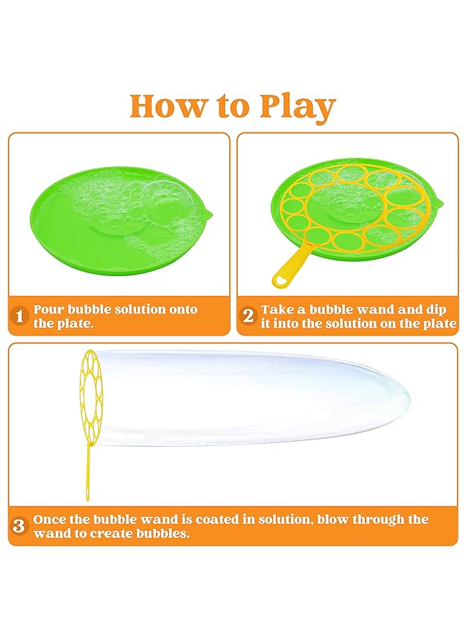جوين مجموعة كبيرة من أعواد الفقاعات للأطفال في الصيف، هدايا الحفلات الخارجية، 18 قطعة، صانعة فقاعات عملاقة مع صينية مقاس 12 بوصة، 6 قطع، مناسبة لجميع الأعمار - Image 4