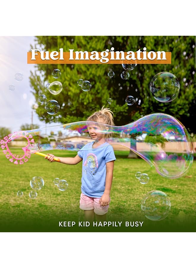 جوين مجموعة كبيرة من أعواد الفقاعات للأطفال في الصيف، هدايا الحفلات الخارجية، 18 قطعة، صانعة فقاعات عملاقة مع صينية مقاس 12 بوصة، 6 قطع، مناسبة لجميع الأعمار - Image 5