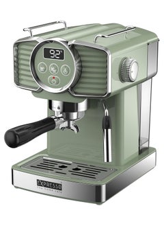 EXPRESSO Art Espresso Coffee Machine EM3203A - 20 Bar, Digital Display, Steam Wand, 1.8L Water Tank, German Quality, 220-240V, Home Café (Green)
