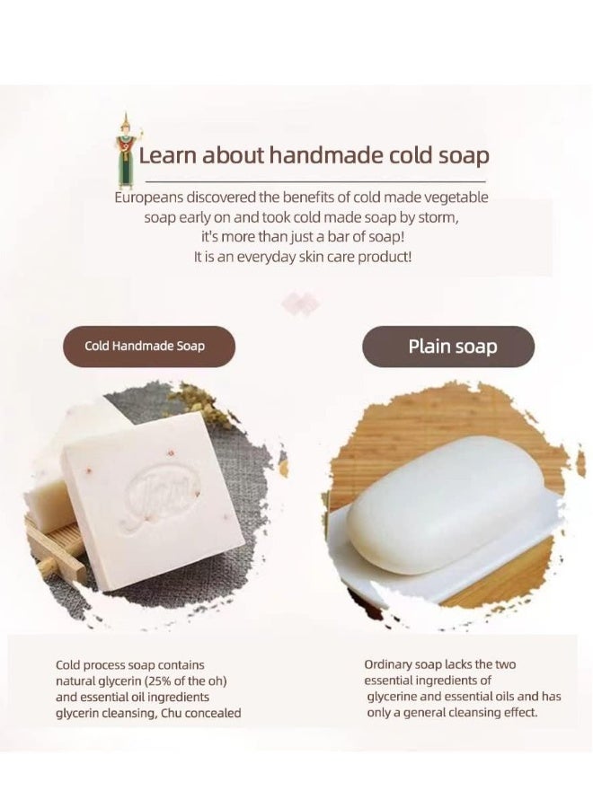 Goreem Thai Rice Soap 65g Original Thai Handmade Soap Rice Milk Soap Whitening Soap Goat Milk Soap Handmade Soap - Image 3