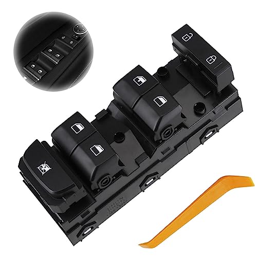 Quivimoro Front Left Driver Side Master Power Window Switch 93571-M6100 Compatible with 2019 2020 2021 Kia Forte, Power Window Switch Button Fit for Kia Forte 2019-2021 Replaces OE 93571M6100 - Image 1