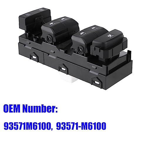 Quivimoro Front Left Driver Side Master Power Window Switch 93571-M6100 Compatible with 2019 2020 2021 Kia Forte, Power Window Switch Button Fit for Kia Forte 2019-2021 Replaces OE 93571M6100 - Image 3