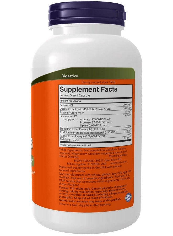 now Foods Super Enzymes Formulated With Bromelain Ox Bile Pancreatin And Papain Super Enzymes 270 Capsules - Image 4