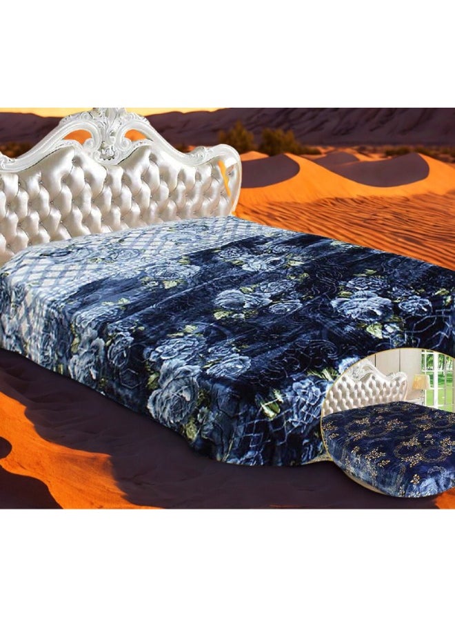 Rainbow Luxury Double-Sided Winter Blanket - Soft, Silky, and Luxuriously Textured Double-Layer Bed Blanket - 4 kg - 200 x 240 cm - Heavy Blanket, Textured Blanket, Thick Double-Layer Winter Blanket - Ideal for Sleeping and Winter Furnishings  - Image 3
