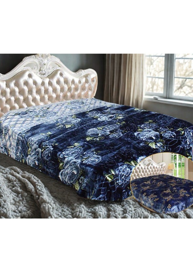 Rainbow Luxury Double-Sided Winter Blanket - Soft, Silky, and Luxuriously Textured Double-Layer Bed Blanket - 4 kg - 200 x 240 cm - Heavy Blanket, Textured Blanket, Thick Double-Layer Winter Blanket - Ideal for Sleeping and Winter Furnishings  - Image 4