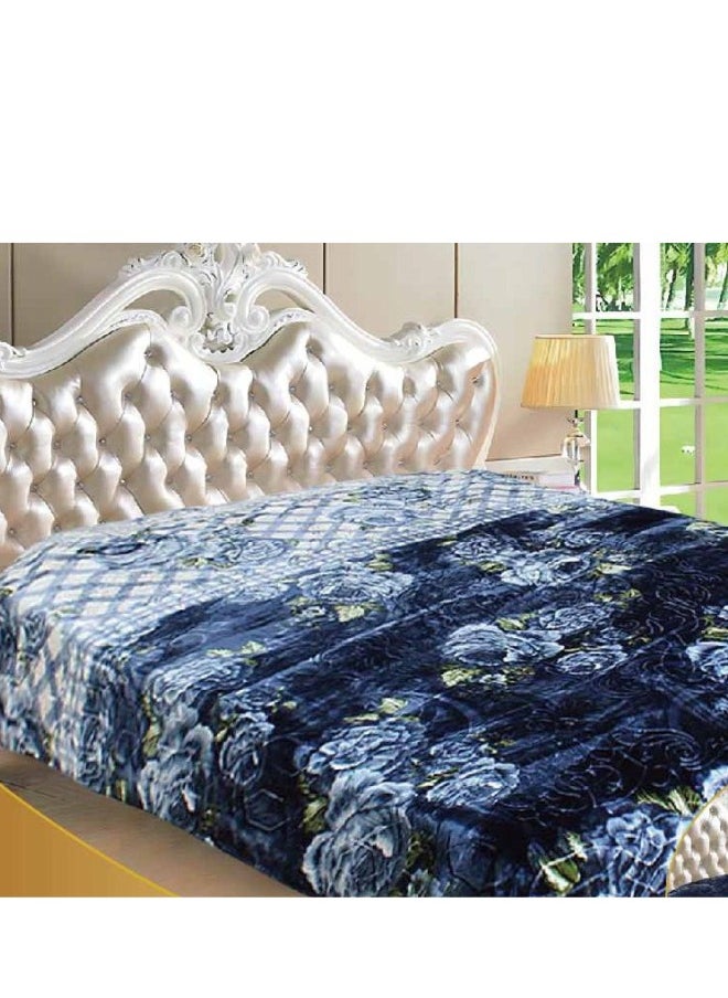 Rainbow Luxury Double-Sided Winter Blanket - Soft, Silky, and Luxuriously Textured Double-Layer Bed Blanket - 4 kg - 200 x 240 cm - Heavy Blanket, Textured Blanket, Thick Double-Layer Winter Blanket - Ideal for Sleeping and Winter Furnishings  - Image 5