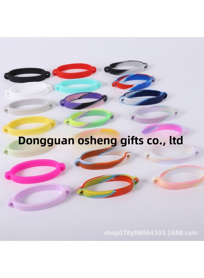 Silicone Water Cup Satchel Rope Ring Buckle Satchel Rope Water Cup Holder Highly Elastic Silicone Water Cup Handle Ring Buckle-Color:Light Blue, Light Purple, Light Yellow--ring Set  - Image 3