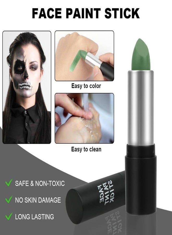 Buyntry Face Paint Stick, Green Oil Creamy Blendable Washable Body Painting Makeup Pen for Halloween Carnival Fancy Dress, 3.5g - Image 5