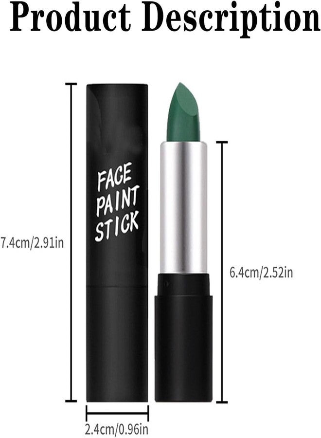 Buyntry Face Paint Stick, Green Oil Creamy Blendable Washable Body Painting Makeup Pen for Halloween Carnival Fancy Dress, 3.5g - Image 2