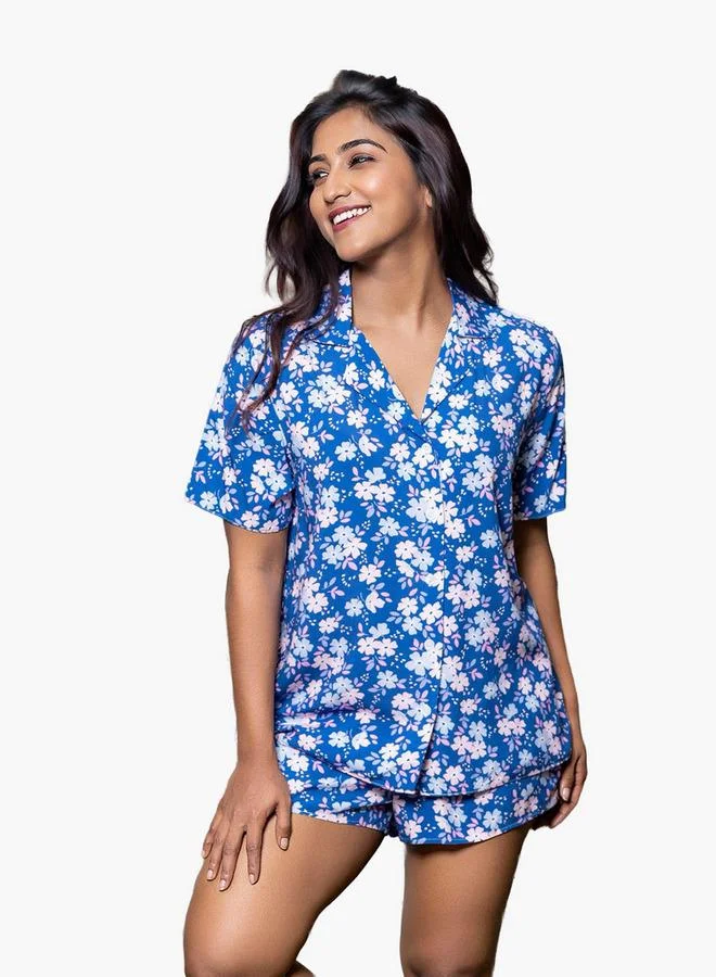 Aadaraya Aadaraya Pyjama Short Set Shirt and Shorts