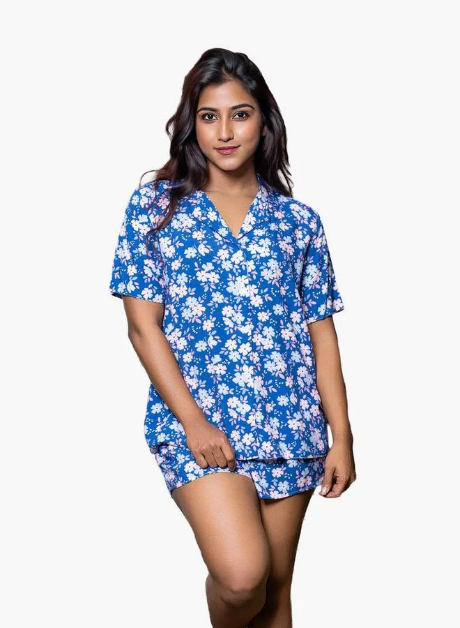 Aadaraya Aadaraya Pyjama Short Set Shirt and Shorts