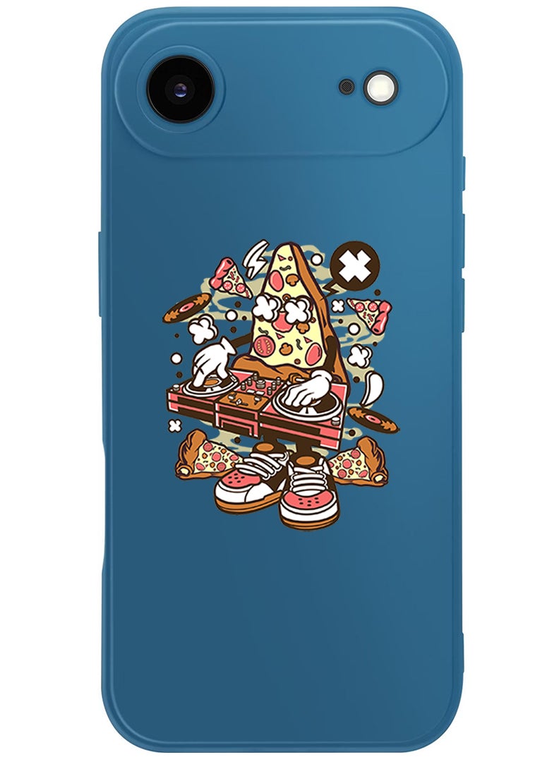 Theodor Protective Slim Fit Case Liquid Silicone Cover with Full Body Protection Anti-Scratch Shockproof Case For Apple iPhone 17 Air (Blue) Pizza dj - Image 1