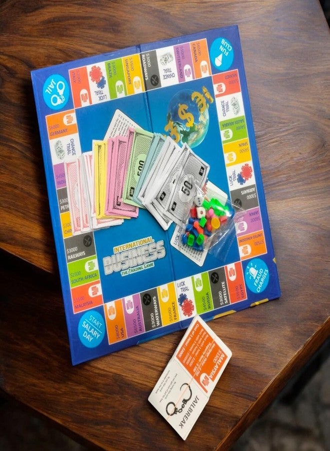 SARASI International Business for Kids, 1 Play Board, 6 Playing Pcs, 24 Hotel Pcs Etc, Money & Assets Board Game - Image 1