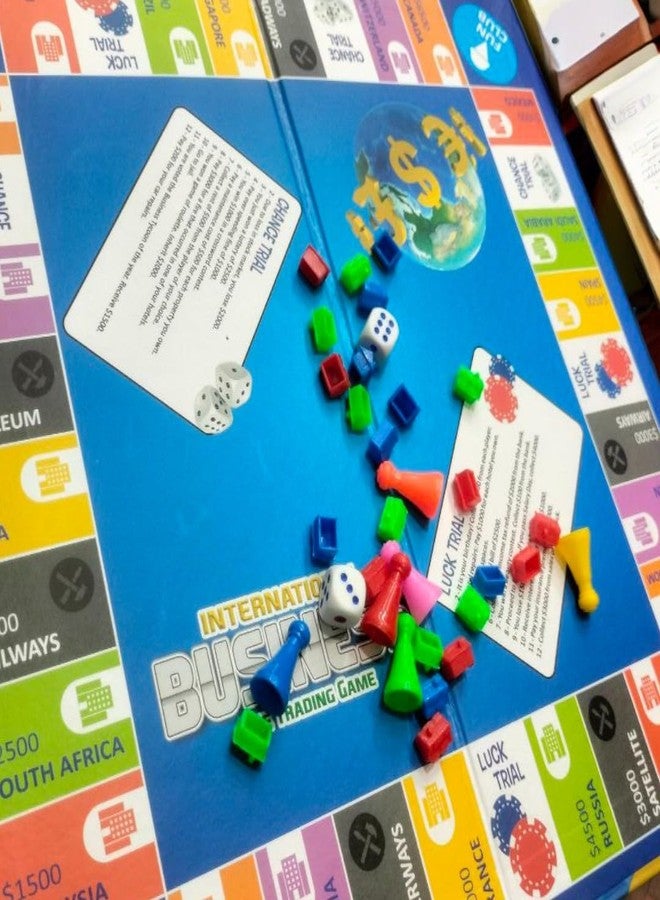 SARASI International Business for Kids, 1 Play Board, 6 Playing Pcs, 24 Hotel Pcs Etc, Money & Assets Board Game - Image 2