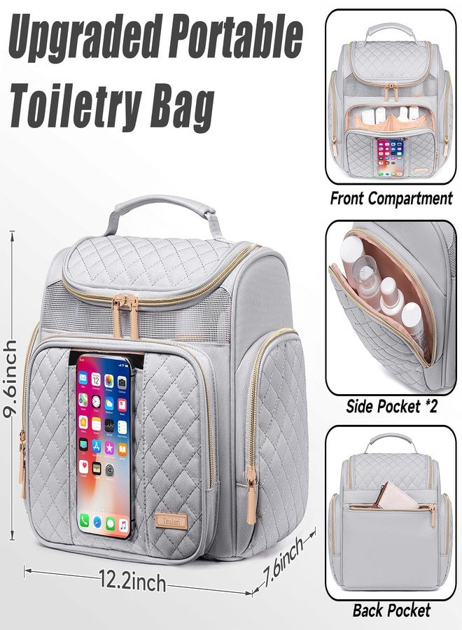 Tealari Large Toiletry Bag for Women Men,Bathroom Bag,Water Resistant Shower Bag,Makeup Bag,Portable Shower Caddy for College Dorm,Hanging Travel Toiletry Bag with Transparent Waterproof Phone Pocket - Image 4