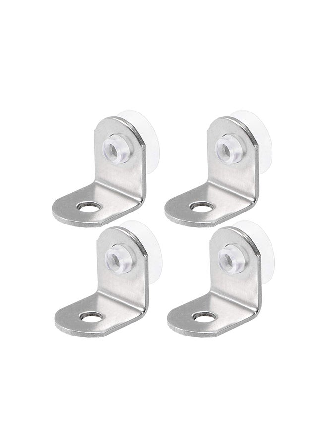 Generic Glass Plate Holders Set, 17 X 17 X 14Mm Stainless Steel Stands With Screws, 10Pcs  - Image 3