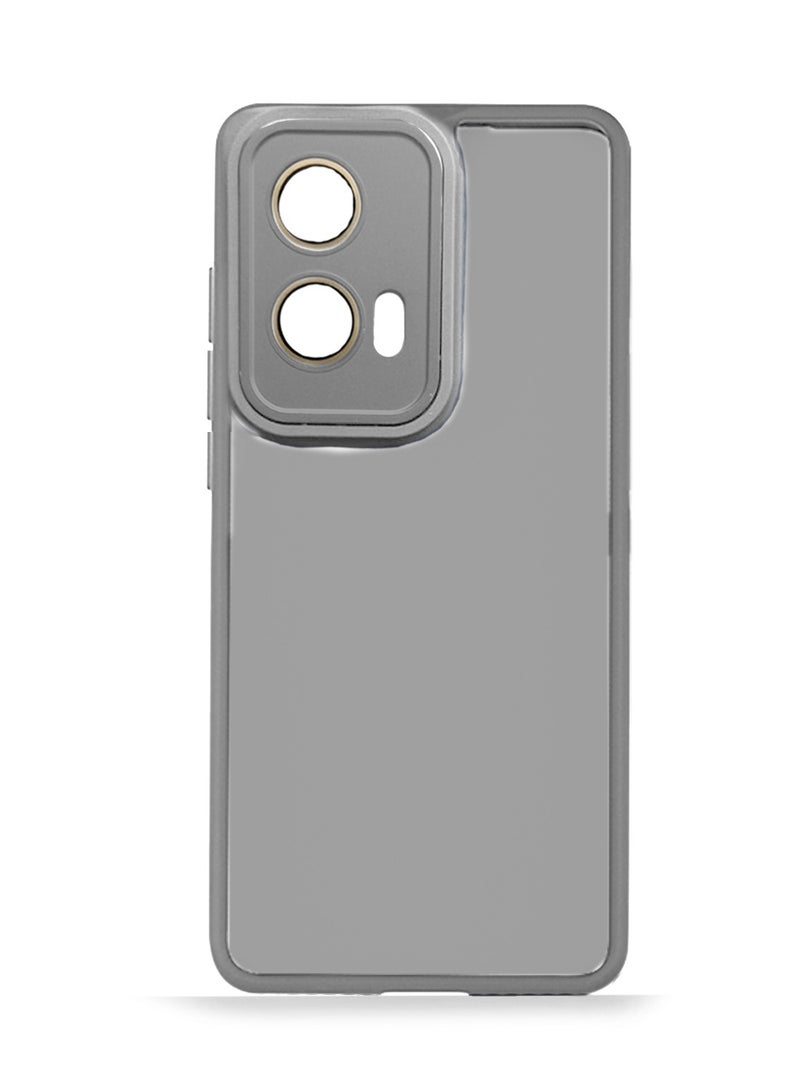 Wtech Motorola Edge 50 Fusion / Motorola S50 Neo / Motorola Moto G85 5G 2024 Hybrid Silicone With Translucent Back Protective Lens Shield Case Cover - Grey - Image 5