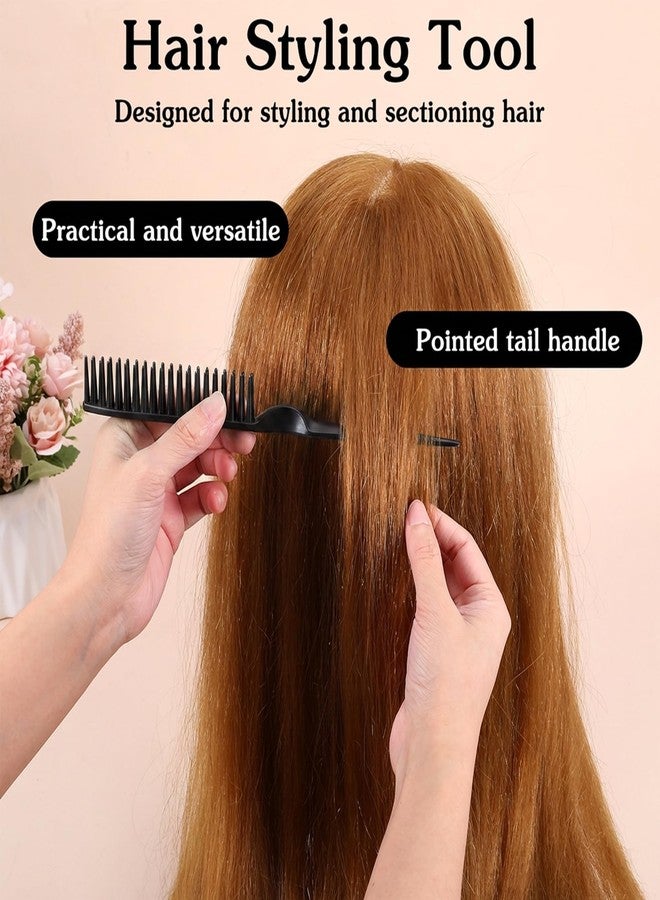 Neyauo 2 Pcs 3 Row Hair Comb for Natural Detangling Curl Rat Tail Styling Comb Set Unbraider Teasing Brush for Combing, Separating, Styling, Sectioning, and Shaping Curls, Women Men(Black) - Image 4