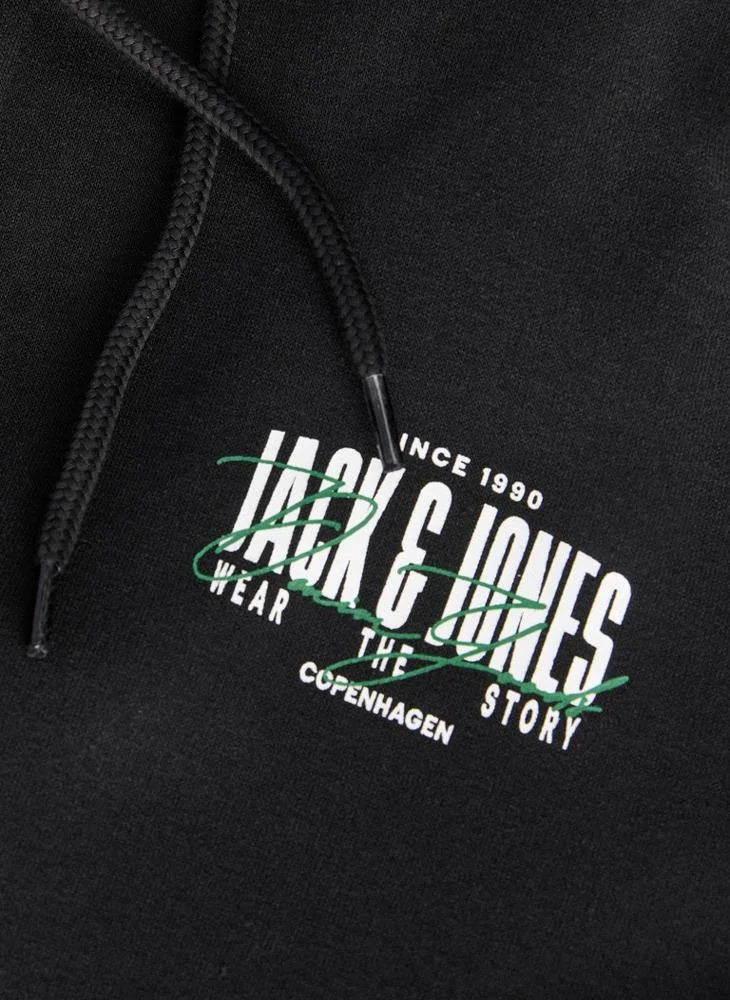 JACK & JONES  Casual Logo Zip Plus Size Hoodie for Men | Best Price UAE