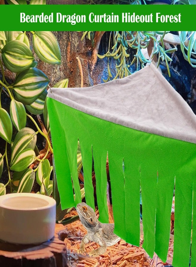 FlidRunest Bearded Dragon Tank Accessories, Reptile Tank Accessories Fleece Corner Curtain Hideout, Hideout Hideaway with Suction Cup, Reptile Hideaway Fun Hiding Spot for Chameleon, Lizards, Snakes - Image 2