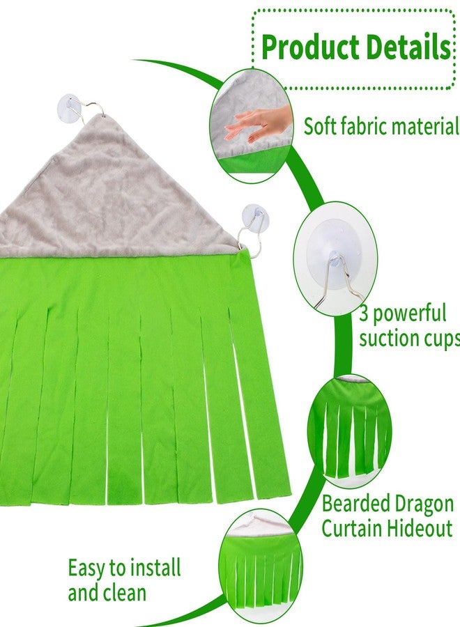 FlidRunest Bearded Dragon Tank Accessories, Reptile Tank Accessories Fleece Corner Curtain Hideout, Hideout Hideaway with Suction Cup, Reptile Hideaway Fun Hiding Spot for Chameleon, Lizards, Snakes - Image 4