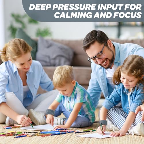 JXM Two Pack Sensory Weighted Bracelets for Kids with SPD ADHD and Autism, Deep Pressure Input for Calming and Focus, Increase Hand Stability and Sensory Awareness - Image 4