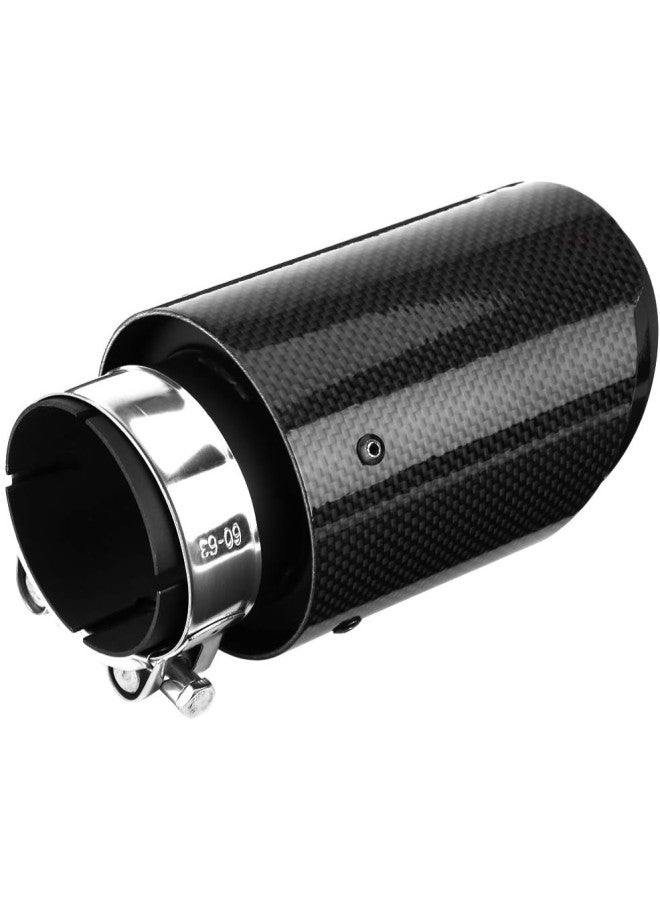 klarako Carbon Fiber Style Car Exhaust Pipe Muffler End Tip Tailpipe for 63mm 89mm 