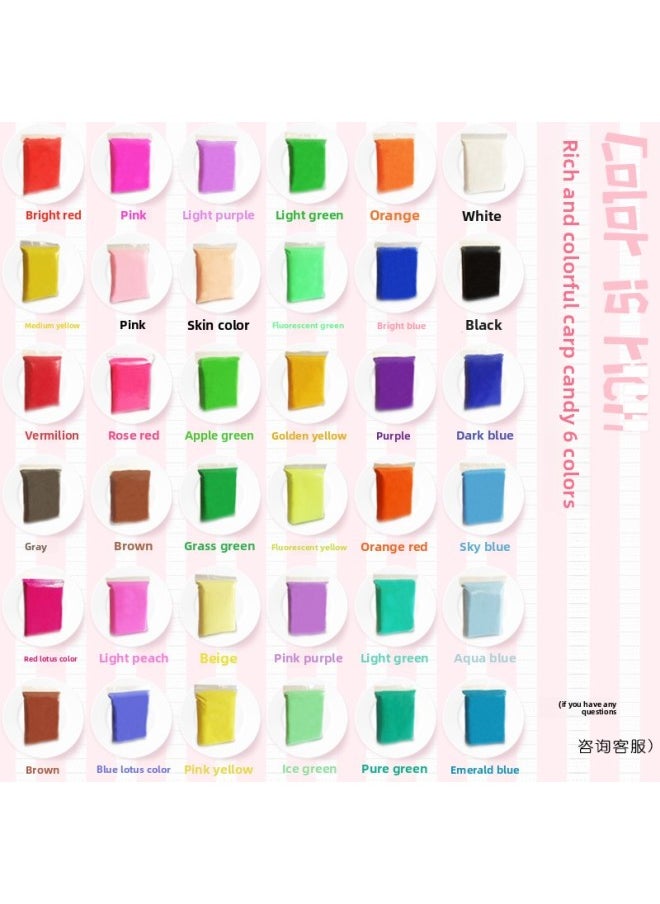 24 Color Clay 500g Plasticine Color Mud Clay Space Handmade Mud Children's Large Package-Color:For Apple Green