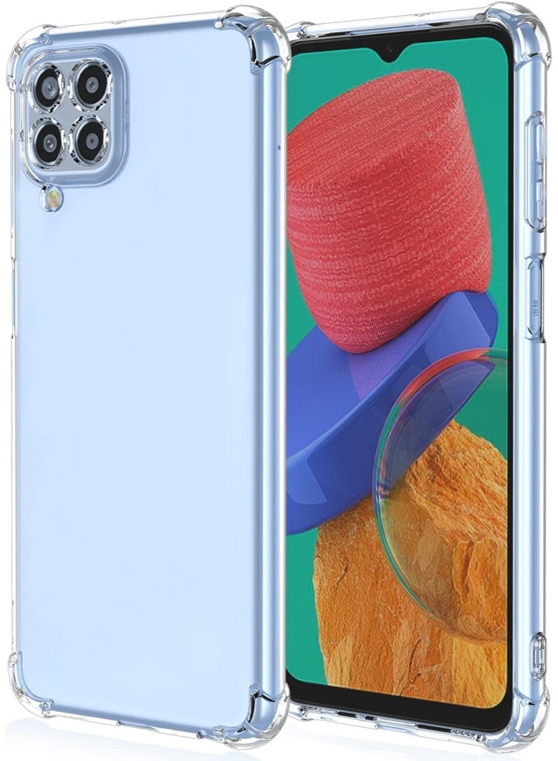 جراب متوافق مع Samsung Galaxy A12 5G/M12/F12/A12 4G، جراب شفاف من مادة TPU الناعمة، جراب مرن من السيليكون المقاوم للخدش، غطاء شفاف من مادة TPU لحماية الكاميرا - شفاف