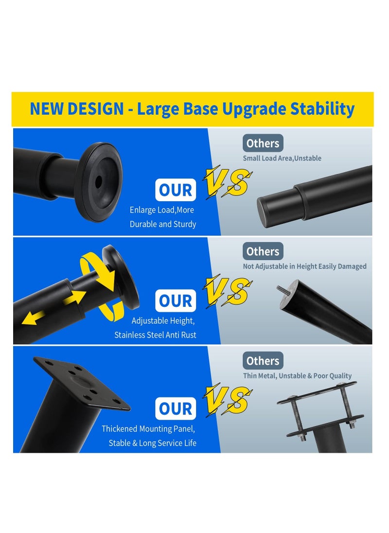 4 Pcs Furniture Legs, Metal Cabinet Legs, 1 inches/5 cm Adjustable Leveling Feet Furniture Levelers Table Feet Heavy Duty Leg Levelers for Cabinets Sofa Tables Chairs, for Sofa Table Chair Desk - Image 2