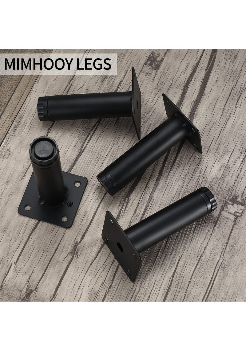 4 Pcs Furniture Legs, Metal Cabinet Legs, 1 inches/5 cm Adjustable Leveling Feet Furniture Levelers Table Feet Heavy Duty Leg Levelers for Cabinets Sofa Tables Chairs, for Sofa Table Chair Desk - Image 3