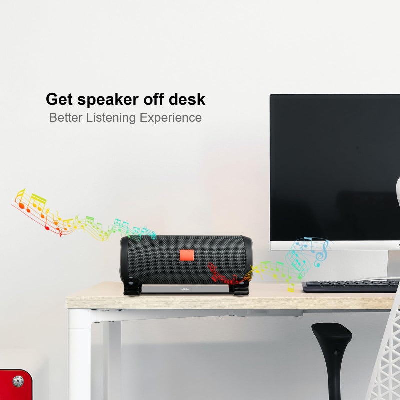 TXesign Desktop Stand for JBL Flip 4/FLip 5/Flip 6, TXEsign Acrylic Bluetooth Speaker Stand Holder Desk Display Stand Table Stand Holder for Cylindrical Speakers(Black) - Image 3