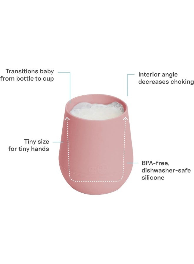 ezpz Tiny Cup - 100% Silicone Training Cup for Infants (Blush) - Image 3