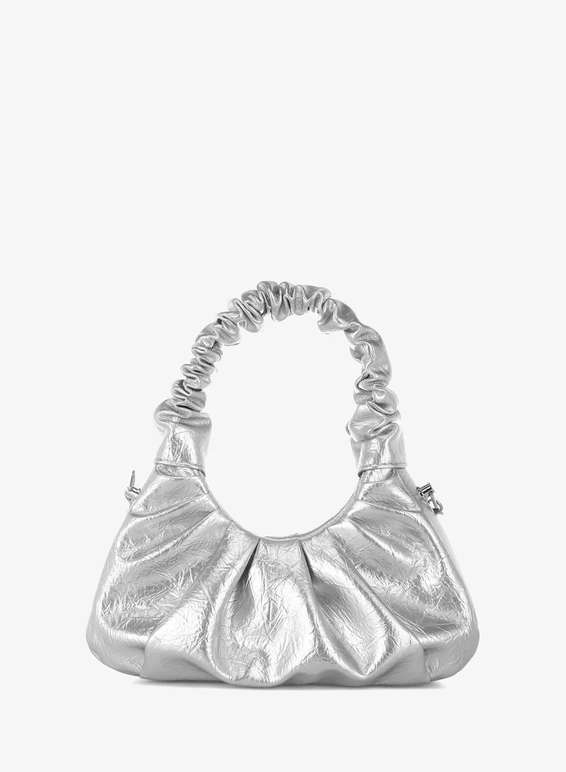 London Rag China London Rag Women's Ruched Handle Crossbody Bag in Silver for Women | Best Price UAE