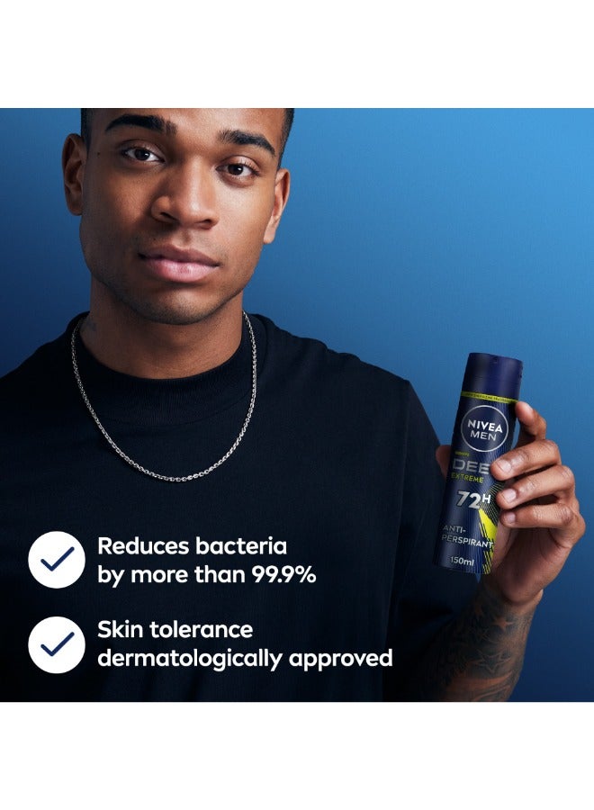 Nivea Men Deep Extreme Maxxtech Antiperspirant Spray 150ml  - Image 5