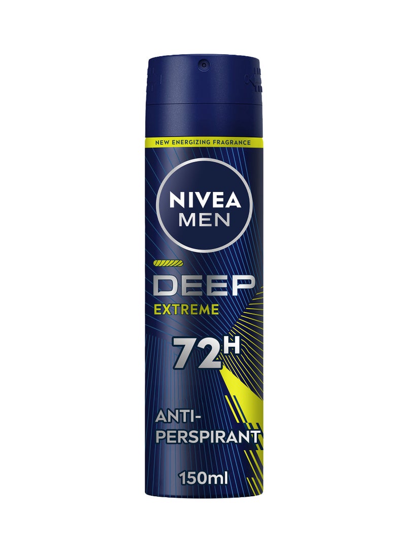 Nivea Men Deep Extreme Maxxtech Antiperspirant Spray 150ml  - Image 1