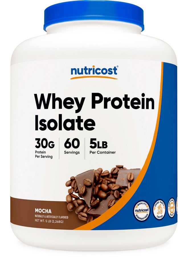 نيوتريكوست بروتين مصل اللبن المعزول (موكا) 5 رطل - خالي من الغلوتين وغير معدل وراثيًا - Image 1