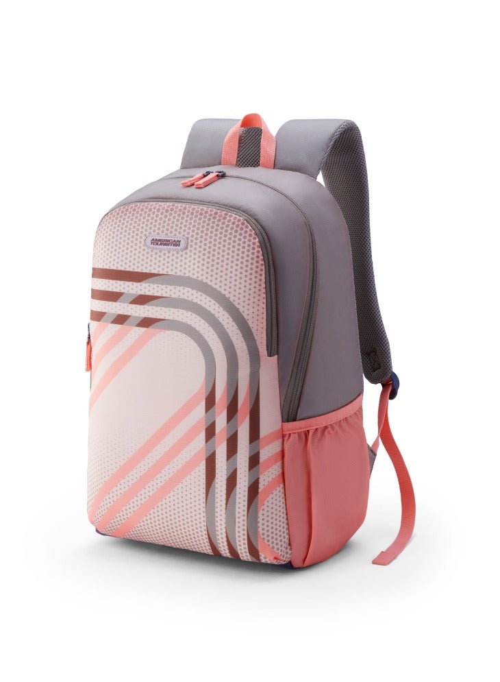 Aleo Backpack Polyester 20L Capacity, 15.6" Laptop Compartment, Beige|Front Zipper Pocket|Spacious Interior|Lightweight & Durable|Adjustable Shoulder Strap - 1 Year Global Warranty