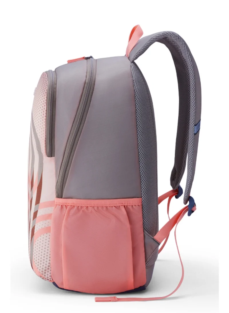 American Tourister Pink Aleo Backpack Polyester 20L Capacity, 15.6" Laptop Compartment, Beige|Front Zipper Pocket|Spacious Interior|Lightweight & Durable|Adjustable Shoulder Strap - 1 Year Global Warranty  | Best Price UAE