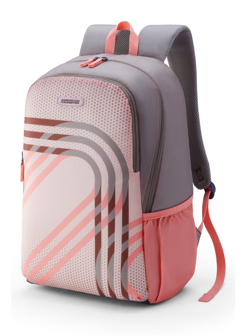 AMERICAN TOURISTER Aleo Backpack Polyester 20L Capacity, 15.6" Laptop Compartment, Beige|Front Zipper Pocket|Spacious Interior|Lightweight & Durable|Adjustable Shoulder Strap - 1 Year Global Warranty - Image 1