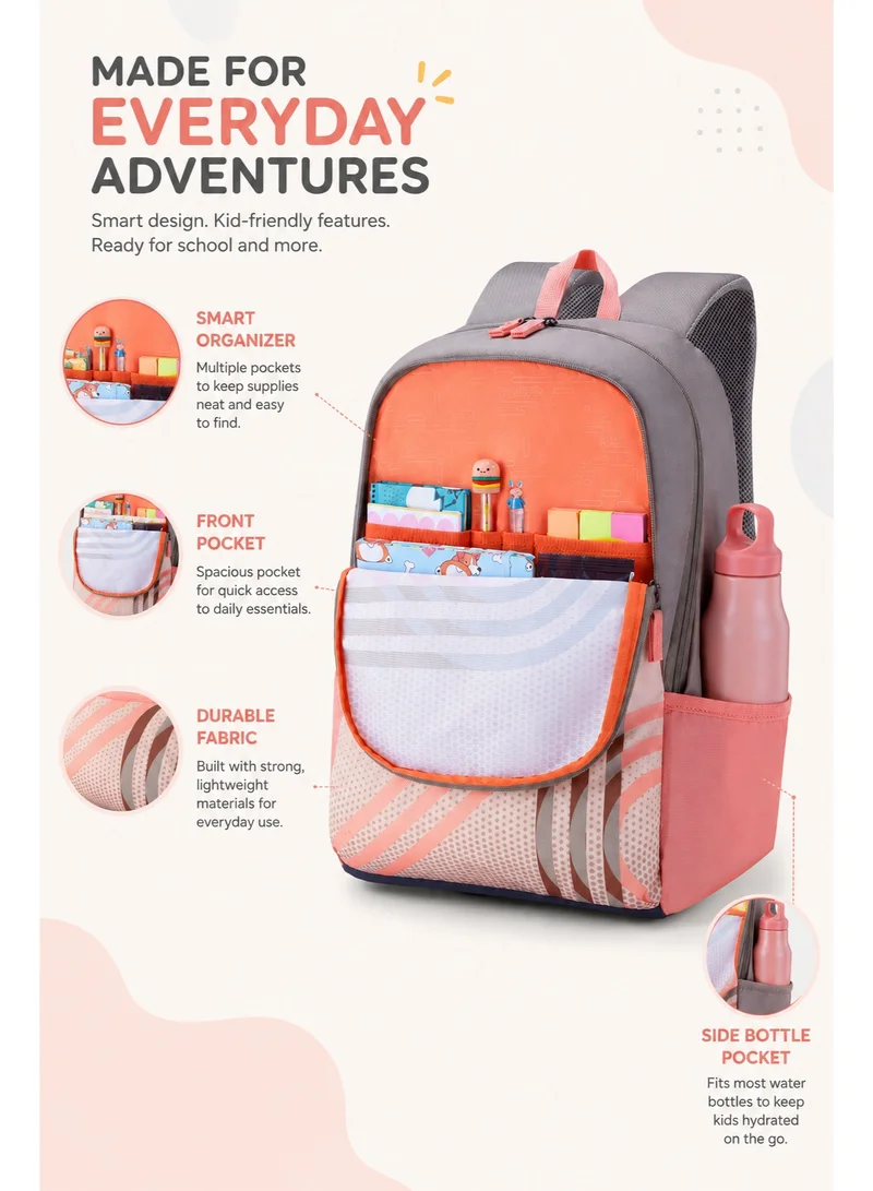 American Tourister Pink Aleo Backpack Polyester 20L Capacity, 15.6" Laptop Compartment, Beige|Front Zipper Pocket|Spacious Interior|Lightweight & Durable|Adjustable Shoulder Strap - 1 Year Global Warranty  | Best Price UAE