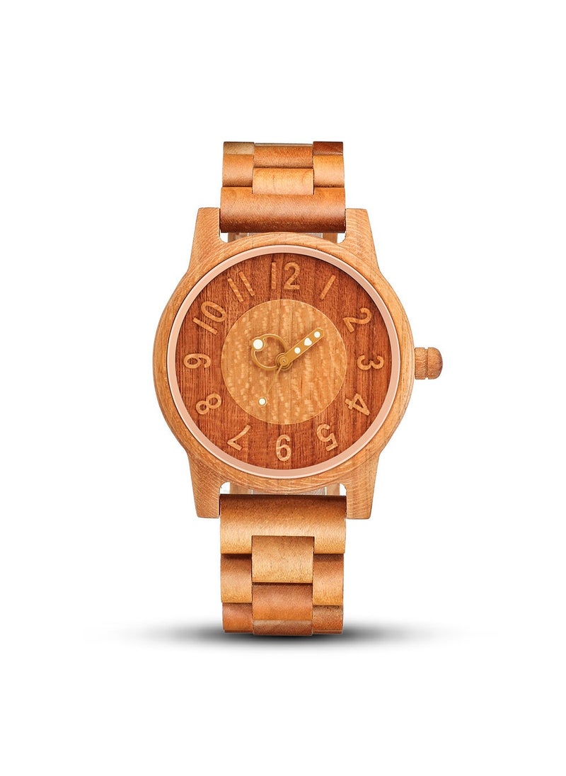 Factory Outlet Fashion Retro Red Cherry Wood Watch Foreign Trade Explosions Creative Mens and Womens Couple Quartz Wooden Watch Men's clothing  - Image 1