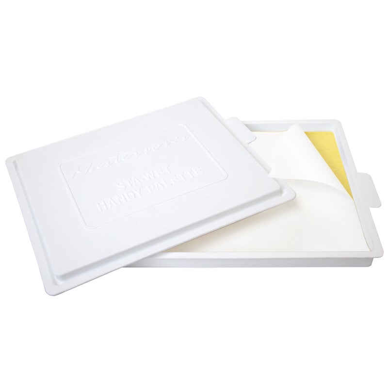 Masterson Sta-Wet Handy Palette Airtight Paint Palette Keeps Paint Fresh for Days, 8.5 by 7 Inches, Made in USA - Image 2