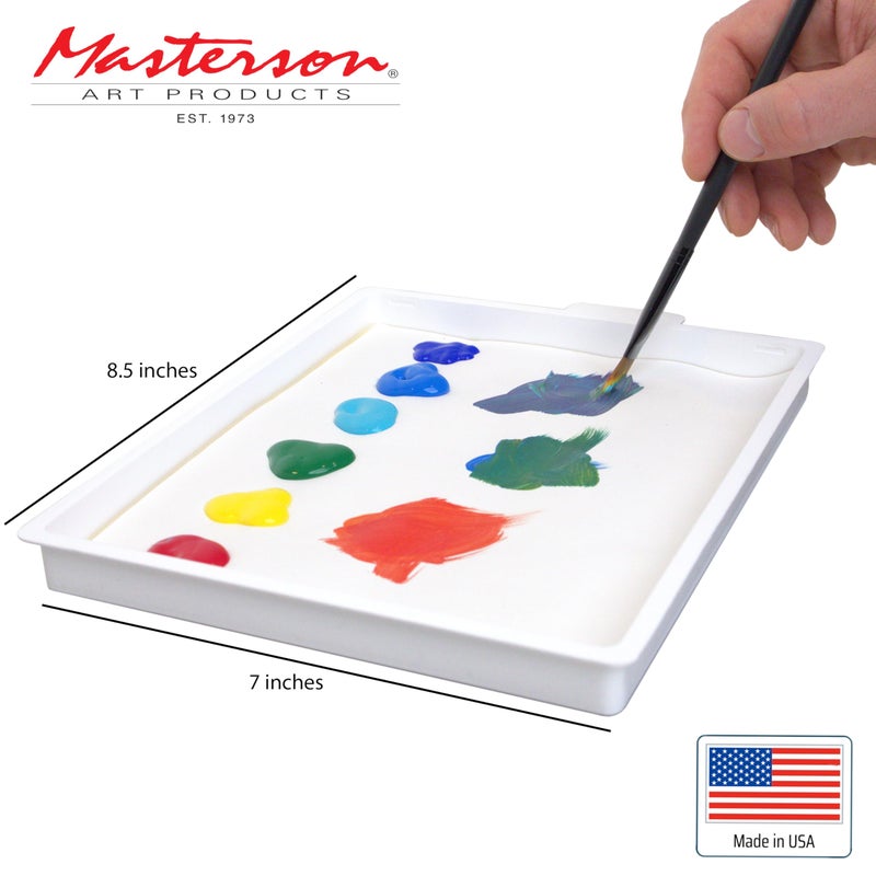 Masterson Sta-Wet Handy Palette Airtight Paint Palette Keeps Paint Fresh for Days, 8.5 by 7 Inches, Made in USA - Image 4