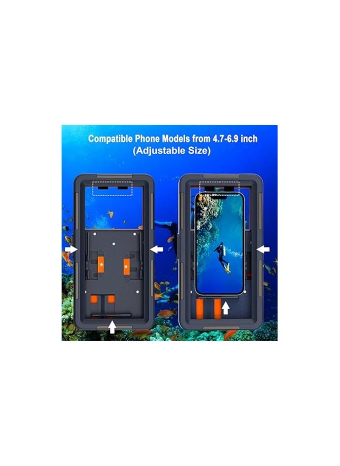 Generic - IP68 Waterproof Case for iPhone 16/Plus/Pro/Pro Max,Universal Diving Underwater Phone Case,Sealed Underwater Photography Protective Cover Suitable for Swimming  Snorkeling - Image 1