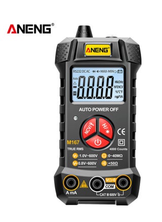 ANENG M167 Smart Digital Multimeter Auto Recognition 4000 Counts Voltmeter Ammeter Electric Test Pen with Backlight LCD Screen Flashlight AC DC Voltage/ Current Resistance Live Wire Testing - pzsku/ZB4FB2824B0CCCC17F662Z/45/_/1697699936/3a1f7b19-fb2d-4fb2-8b8d-0d2c6a274a97