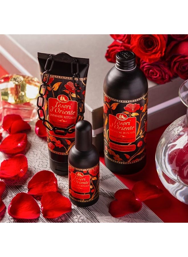 Tesori d'Oriente :كريم الاستحمام "طقوس يابانية" بزيت تسوباكي والفاوانيا، زجاجة سعة 16.9 أونصة سائلة (500 مل) [استيراد إيطالي] - Image 4